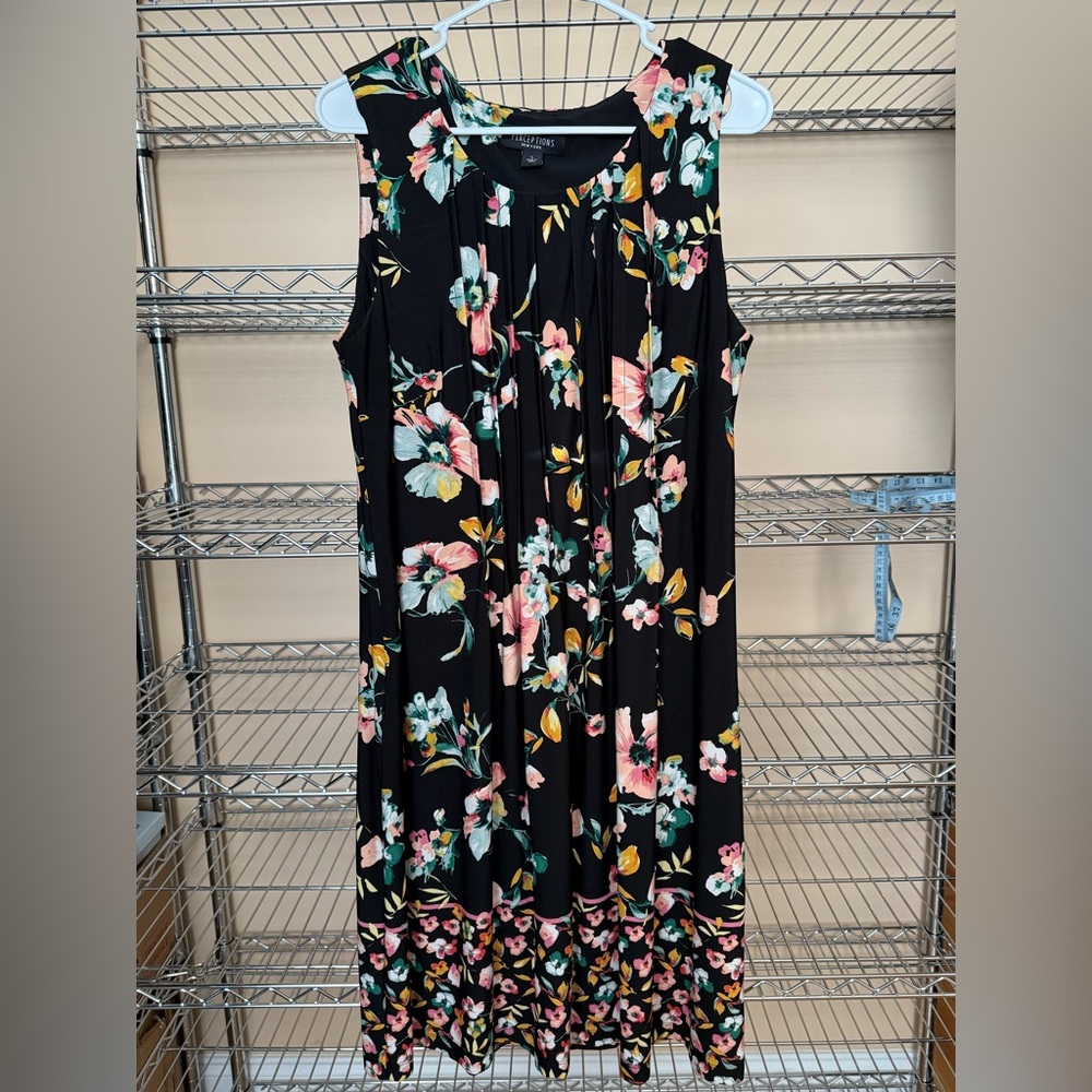 Perceptions Black Floral Dress